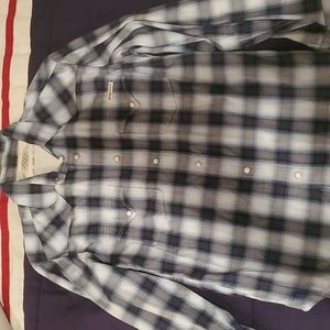 Plaid button-down shirt